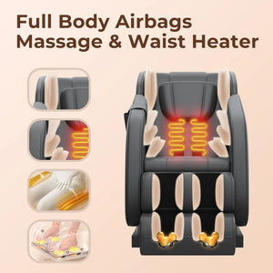 2024 Golden Massage Chair - Full Body Zero Gravity with Shiatsu Massage Roller