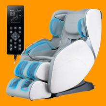 Load image into Gallery viewer, Golden Massage 4D Full Body Recliner in beige with remote, featuring a sleek design and advanced massage technology.