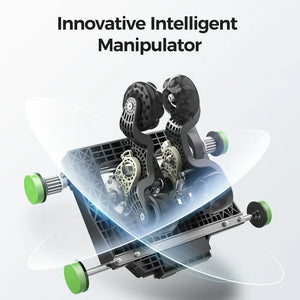 Innovative intelligent manipulator with advanced technology and design showcasing functional components and mobility features.