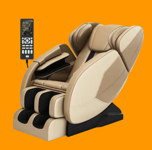 Premium Full Body Massage Chair with Zero Gravity and Bluetooth Audio - Khaki