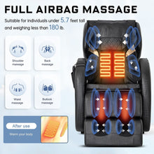 Load image into Gallery viewer, Massage Chair Recliner with Zero Gravity with Full Body Air Pressure