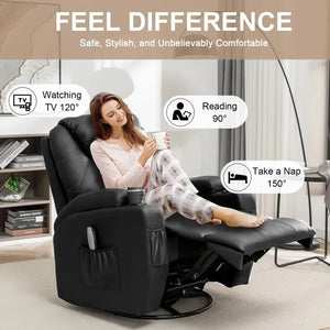 Ultimate Comfort: Recliner Chair with Rocking, Massage, and Heat Features