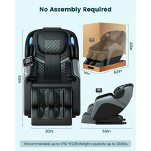 Load image into Gallery viewer, 4D Recliner: Full-Body Zero Gravity Massage Chair with Heat, Air Compression, and Bluetooth Audio