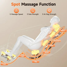 Load image into Gallery viewer, Spot massage function with adjustable speeds, sole strength, and airbag strength for targeted relaxation on a massage chair.