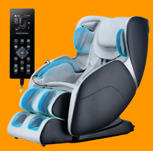 Load image into Gallery viewer, Golden Massage 4D Full Body Recliner in beige with remote control for advanced relaxation and comfort.