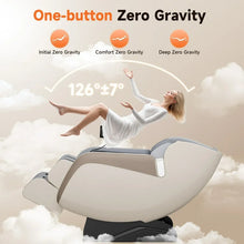 Load image into Gallery viewer, One-button Zero Gravity feature of the Golden Massage 4D Massage Chair, showcasing different comfort levels and ergonomic design.